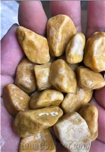 Yellow Marble Crushed and Tumbled Gravel Pebbles Hbc-05