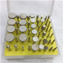 50pc Diamond Burr Bit Set for Rotary Tool