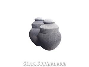 Black Lava Stone Urns Human Ash