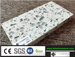 Manmade Quartz Slab for Prefab Countertop Solid Surface China