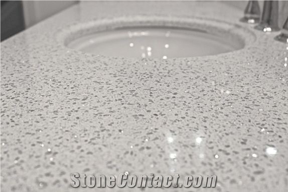 Manmade Quartz Slab for Prefab Countertop Solid Surface China
