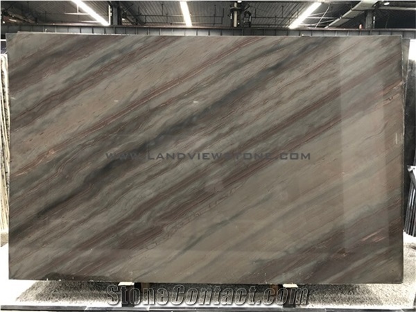 Elegant Brown Quartzite Slab Floor Wall Tiles