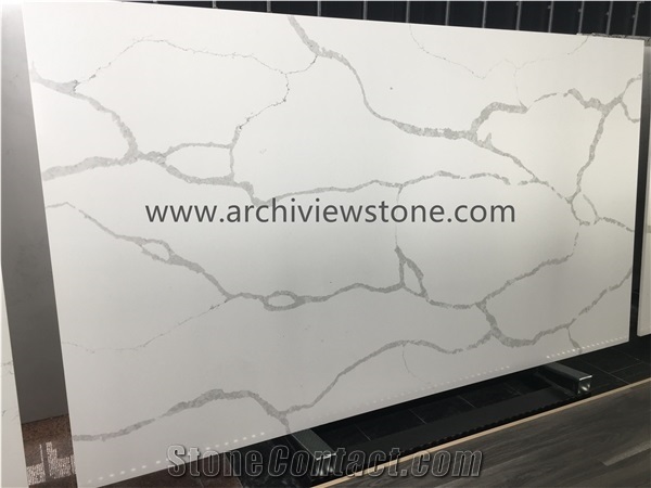 Engineered Quartz Stone Calacatta Gold Bathroom Slab