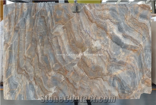 Yellow and Blue Classic Lafite Palissandro Marble for Countertop