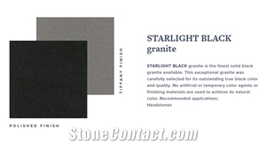 Starlight Black Granite Tiles, Slabs