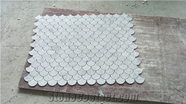 Cheap White Marble Slab, Bianco Carrara White Mosaic Tiles