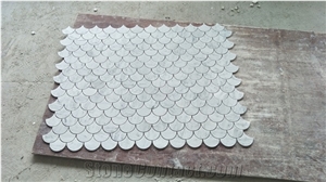China Natural White Bianco Marble Mosaic Pattern Wall Tiles