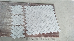China Natural White Bianco Marble Mosaic Pattern Wall Tiles