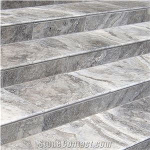 Silver Travertine Stone Stair,Stone Steps
