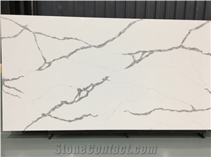 3200*160mm White Quartz Stone for Countertop Charms Quartz