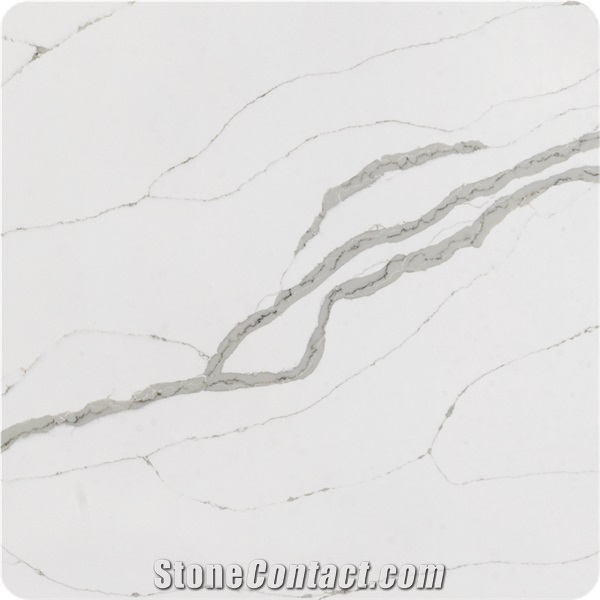 Artifical White White Pearl Countertops Quartz Stone Slabs