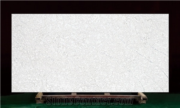 Artifical White White Pearl Quartz Stone Slabs