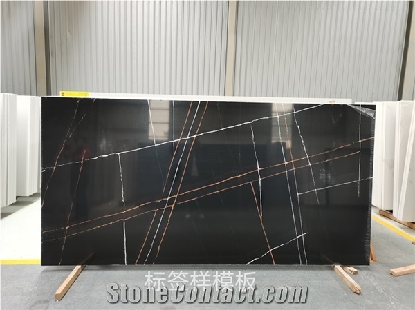 Black Matte Quartz Stone Artificial Countertop Quartz Slab