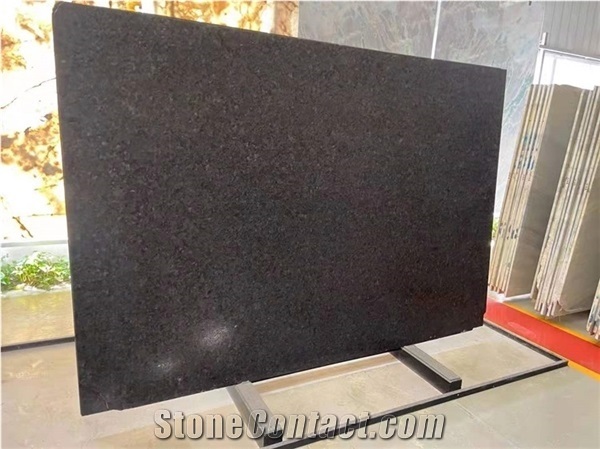 Cheap Natural Angola Black Granite Flooring Tiles Polished