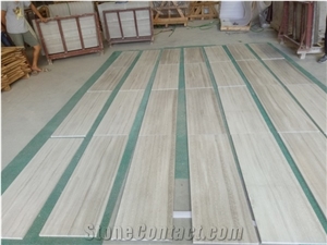 China Natural Wooden White Marble for Flooring Tile