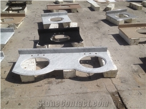 Chinese White Natural Marble Vanity Countertops Tops