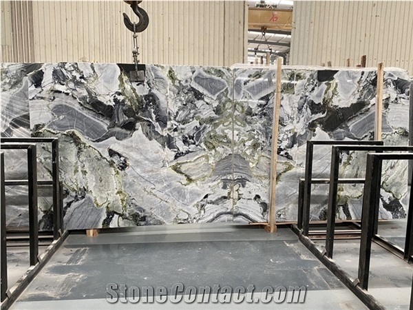 Ice Jade Marble Luxurious Interior Decoration Stone