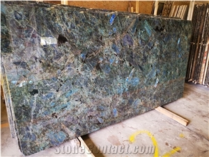 Lemurian Blue Granite Polished Slabs, Granite Slabs