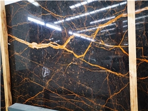 Ltaly Port Laurent Black and Gold Marble for Linterior Floor