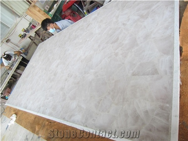 Luxury Crystal White Quartz Slab for House Decoration