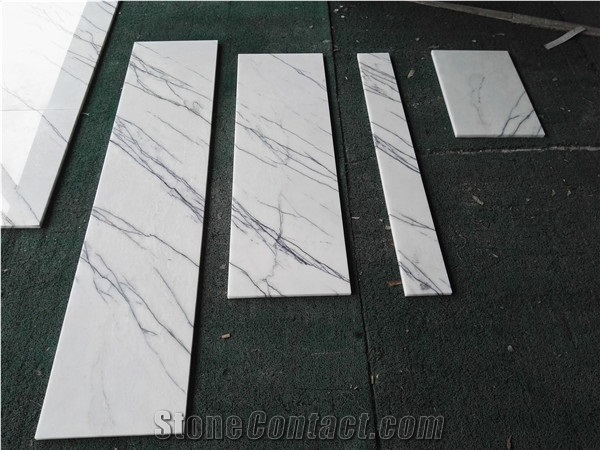 New York, Lilac Marble, White Marble