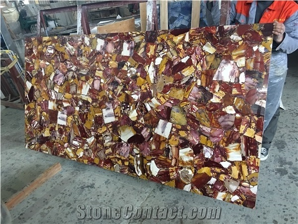 Petrified Wood Marble Stone Tiles Background Wall
