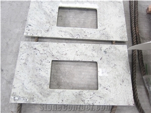 Polished Andromeda White Natural Granite Slabs Kitchen Tiles