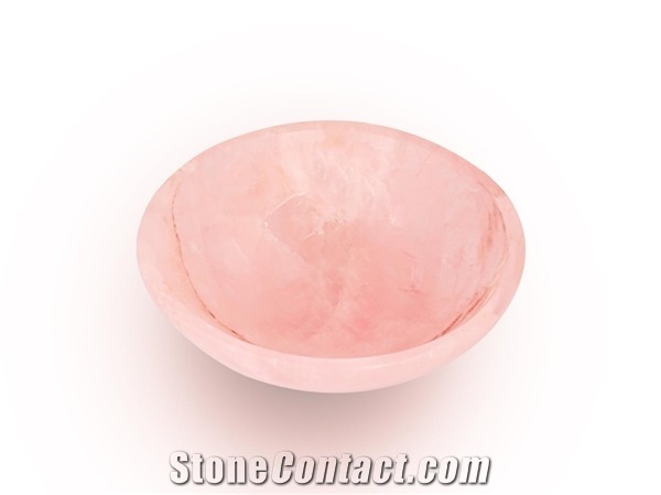 Polished Rose Pink Onyx Thin Bowls for Mixing Mask Powder