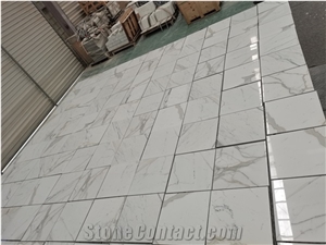 Popular Bianco Statuario Venato Marble Tile for Flooring
