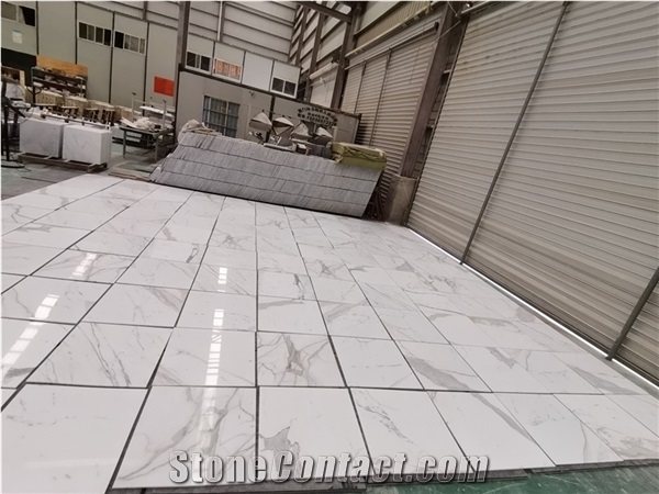 Popular Bianco Statuario Venato Marble Tile for Flooring