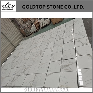 Popular Calacatta White Marble Tile for Flooring