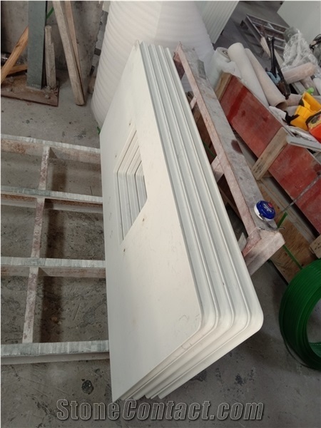 Popular Carrara White Quartz Countertop and Vantity Top