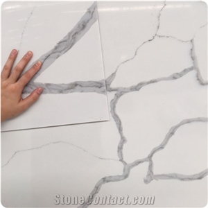 Surface Polished Artificial Stone White Quartz Slab