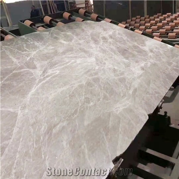 Tundra Grey Marble Slabs 0.8cm Thickness Wall Tiles Patterns