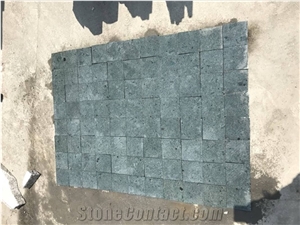China Sukabumi Green Stone Tiles to Swimming Pool Wall Floor