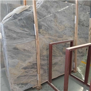 Color Cloud Gold Ash Marble Slab and Tiles for Countertop