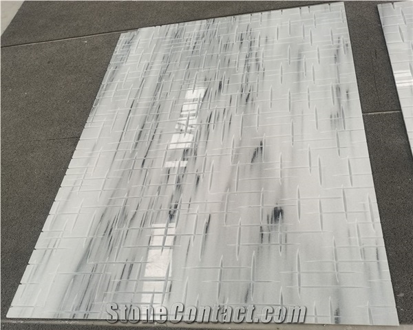 Ice Age White Quartzite Composite Acrylic Sheet for Decoration