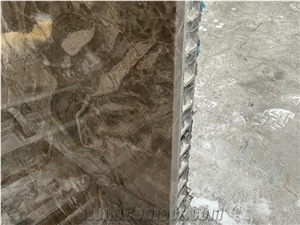 Lightweight Venice Brown Marble Composite Honeycomb Panels