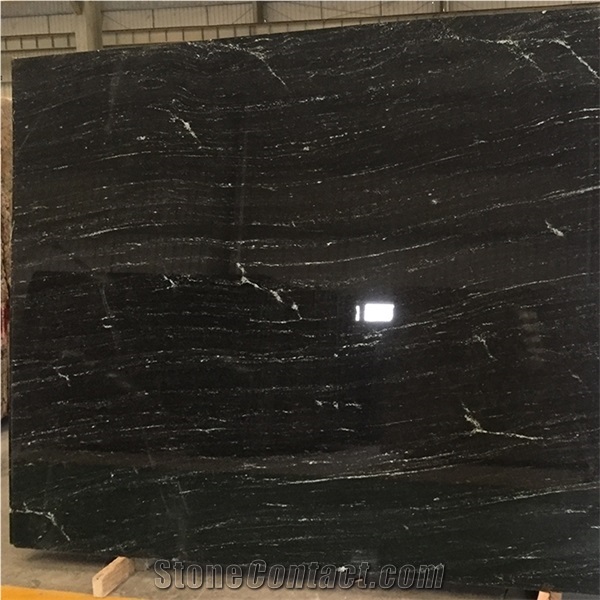 Vera Black Granite Slabs