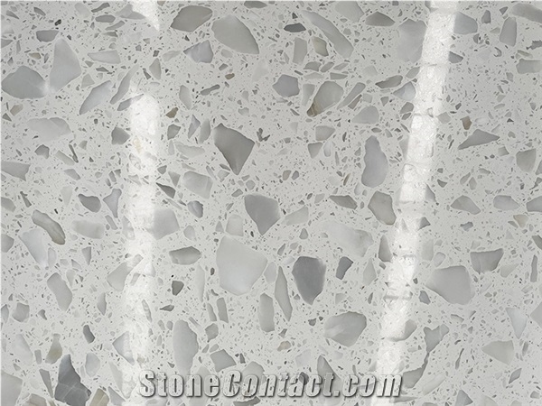 White Terrazzo Stone Aluminum Honeycomb Table Tops