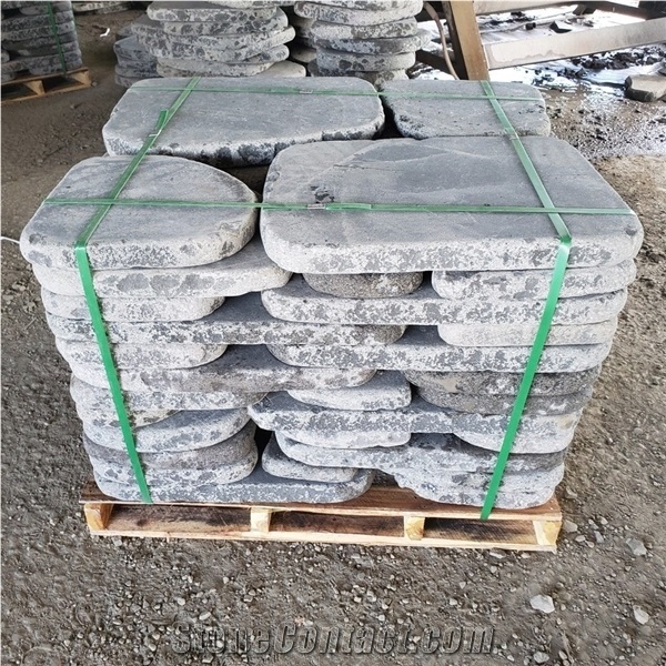 Vietnam Basalt Smooth Stepping Stone Tile for Paving Outdoor