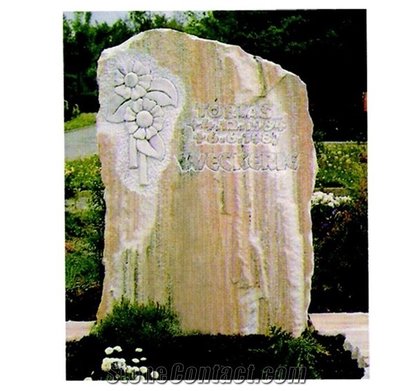 German Style Boulder Gravestone Tombstone Headstone