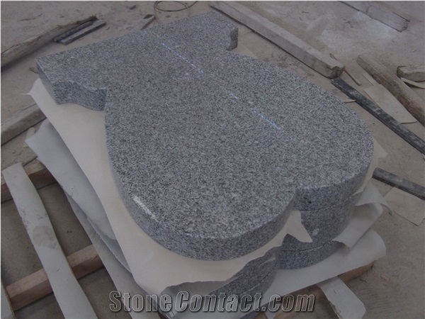 Grey Granite Heart Shape Headstone