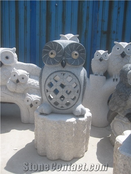 Hand Carved Animal Carvings Lions Owls