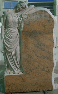 Weeping Angel Engraved Headstone Tombstone