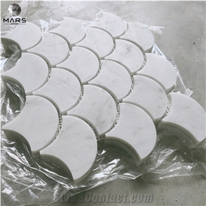 2021 Hot Selling Fish Scale Marble Mosaic Tile