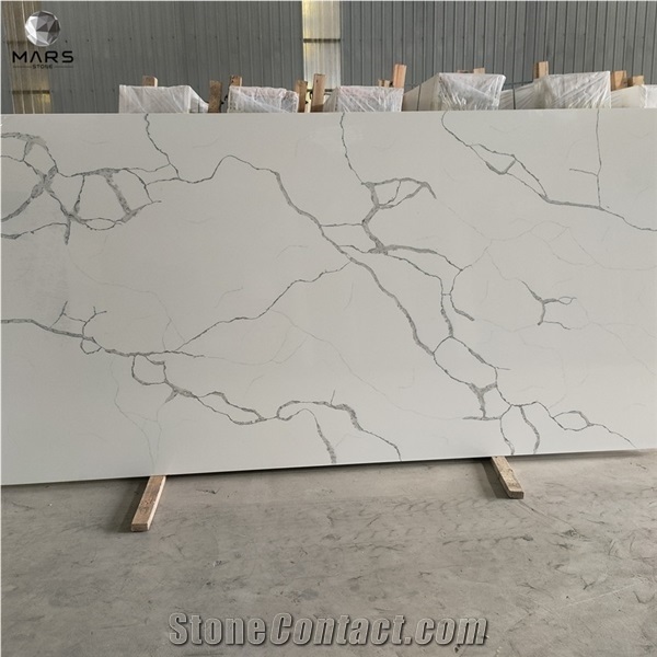 Artificial Stone Calacatta White Quartz Stones Slabs Buyers