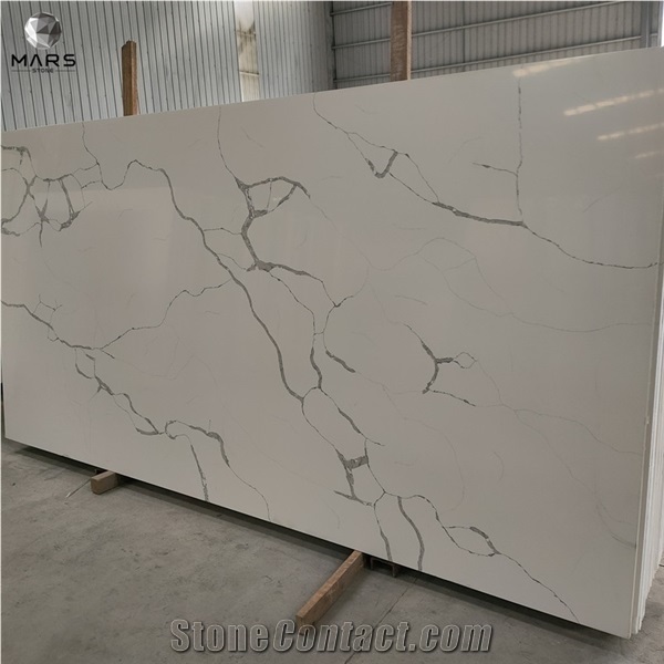 Artificial Stone Calacatta White Quartz Stones Slabs Buyers