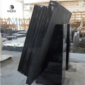 Black Granite Open Book Shape Tombstones and Monument