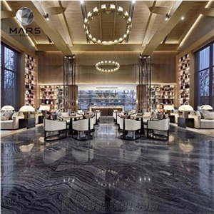 China Black Forest Stone Vein Marble Slab Polished Buyers
